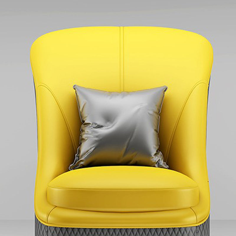 Sloped Arm Curved Sofa with Tight Back Contemporary Sofa for Apartment Clearhalo 'furn' 'furn_sofas' 'Furniture' 'Living Room Furniture' 'Sofa' 'sofas' 5663072