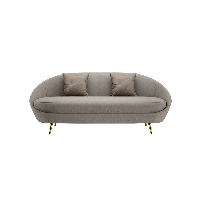 Sloped Arm Curved Sofa with Tight Back Contemporary Sofa for Apartment 70.9"L x 35.4"W x 30.3"H Velvet Clearhalo 'furn' 'furn_sofas' 'Furniture' 'Living Room Furniture' 'Sofa' 'sofas' 5663076