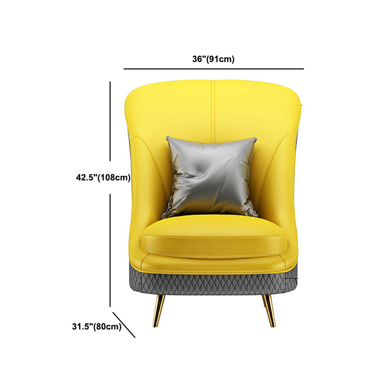 Sloped Arm Curved Sofa with Tight Back Contemporary Sofa for Apartment Clearhalo 'furn' 'furn_sofas' 'Furniture' 'Living Room Furniture' 'Sofa' 'sofas' 5663082