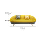 Sloped Arm Curved Sofa with Tight Back Contemporary Sofa for Apartment Clearhalo 'furn' 'furn_sofas' 'Furniture' 'Living Room Furniture' 'Sofa' 'sofas' 5663085