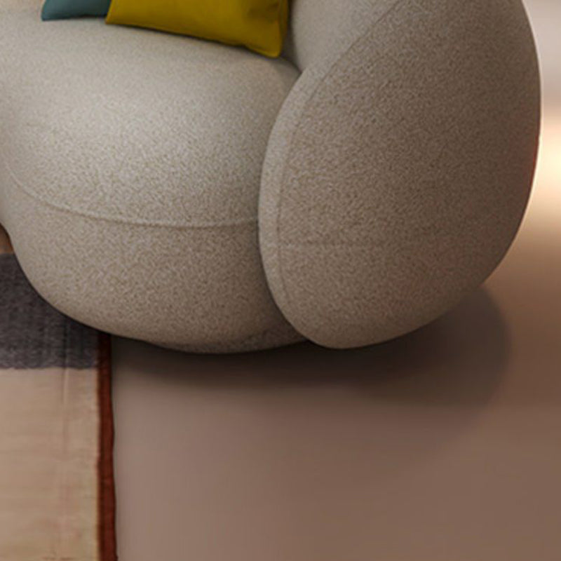 23.62インチの高さの現代的な湾曲した傾斜ソファリビングルーム