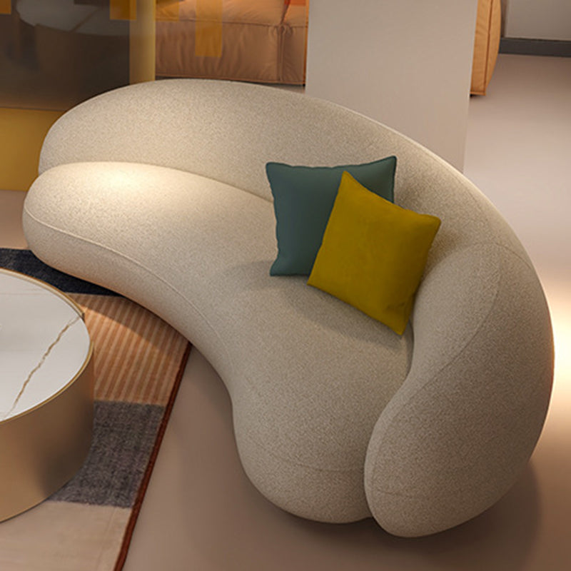 23.62インチの高さの現代的な湾曲した傾斜ソファリビングルーム