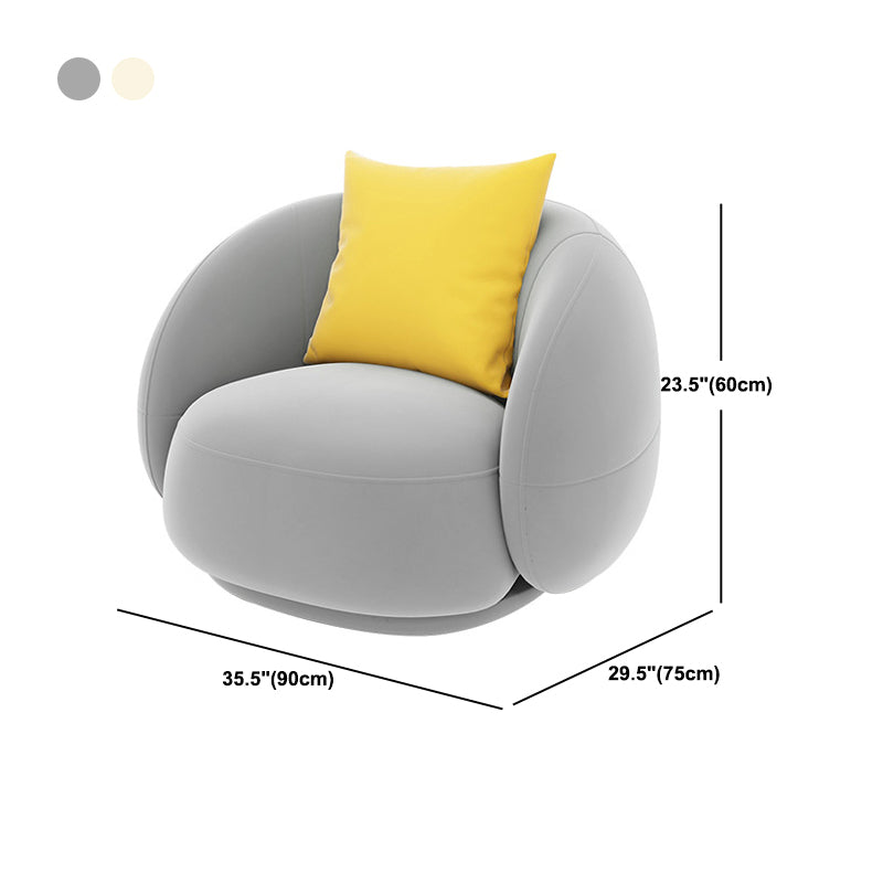 23.62インチの高さの現代的な湾曲した傾斜ソファリビングルーム