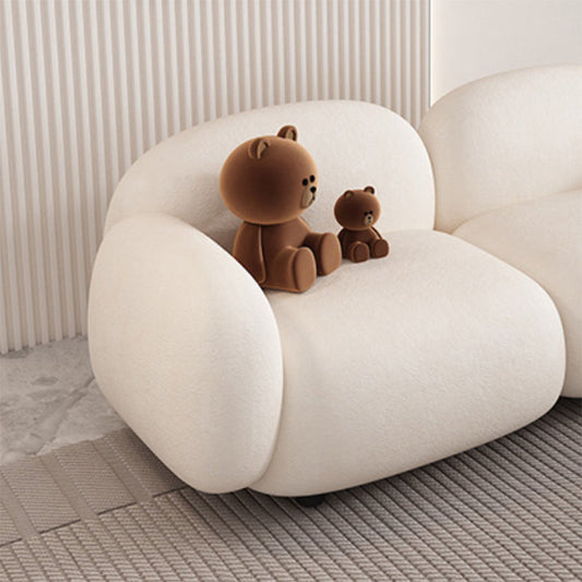 Modernes Sofa mit engen Rücken und quadratischem Arm für Wohnzimmer 27,56 "hoch