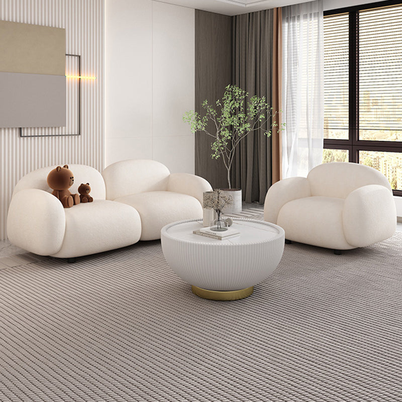 Modern Sofa with Tight Back and Square Arm for Living Room 27.56" High