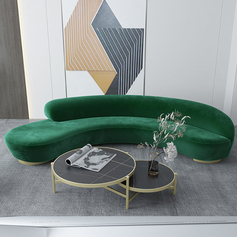 現代の湾曲したソファウール埋め込み型アームソファ幅35.43インチ幅