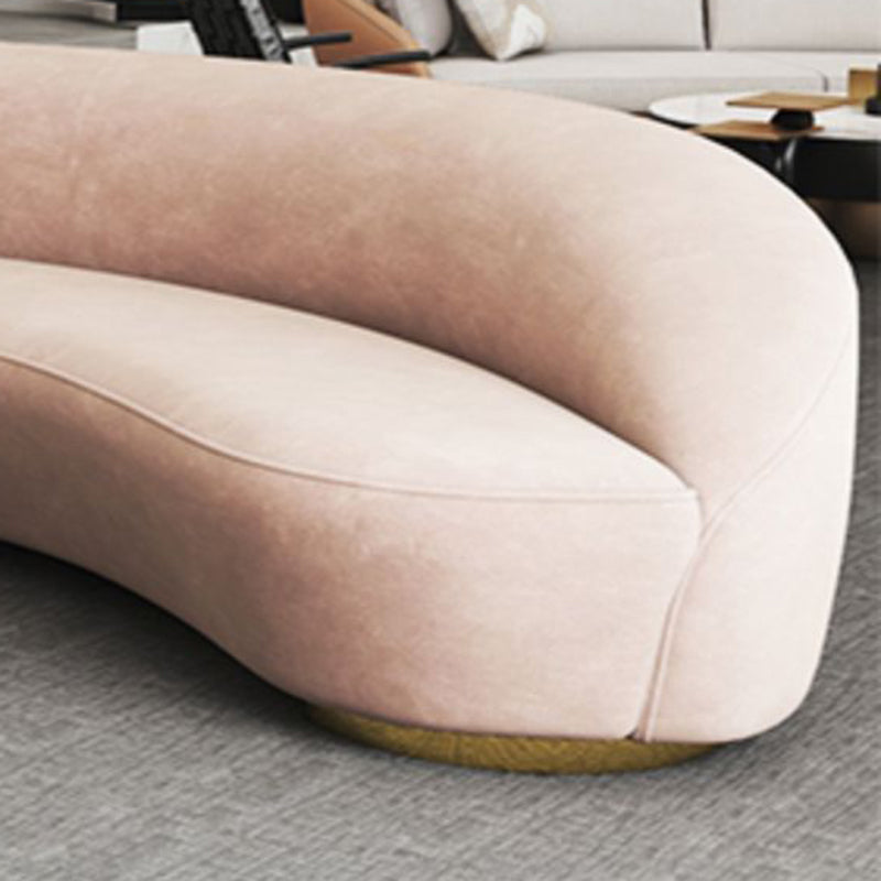 現代の湾曲したソファウール埋め込み型アームソファ幅35.43インチ幅