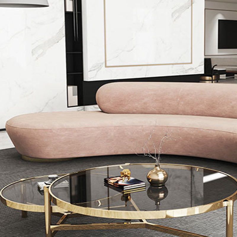 現代の湾曲したソファウール埋め込み型アームソファ幅35.43インチ幅
