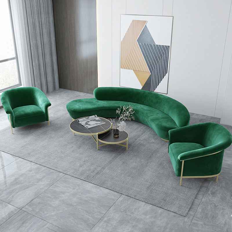 現代の湾曲したソファウール埋め込み型アームソファ幅35.43インチ幅