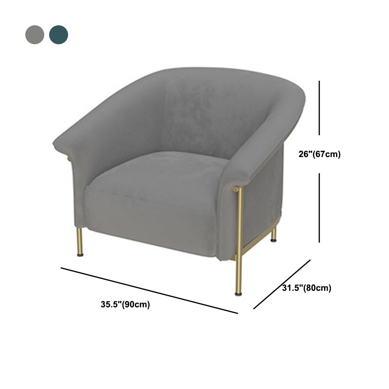 現代の湾曲したソファウール埋め込み型アームソファ幅35.43インチ幅