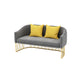 Modern Sloped Arm Sofa with Tight Back and Single Cushion Seat 53"L x 26"W x 30"H Dark Gray Clearhalo 'furn' 'furn_sofas' 'Furniture' 'Living Room Furniture' 'Sofa' 'sofas' 5663214