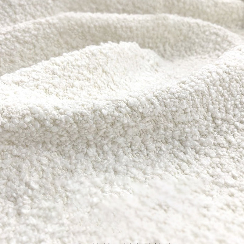 Beige Recessed Arm Curved Sofa for Apartment Contemporary Sofa