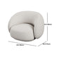 Beige Recessed Arm Curved Sofa for Apartment Contemporary Sofa