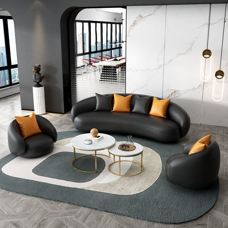 Hedendaagse gebogen bank voor een appartement met smokingarm bank 35.43 "breed