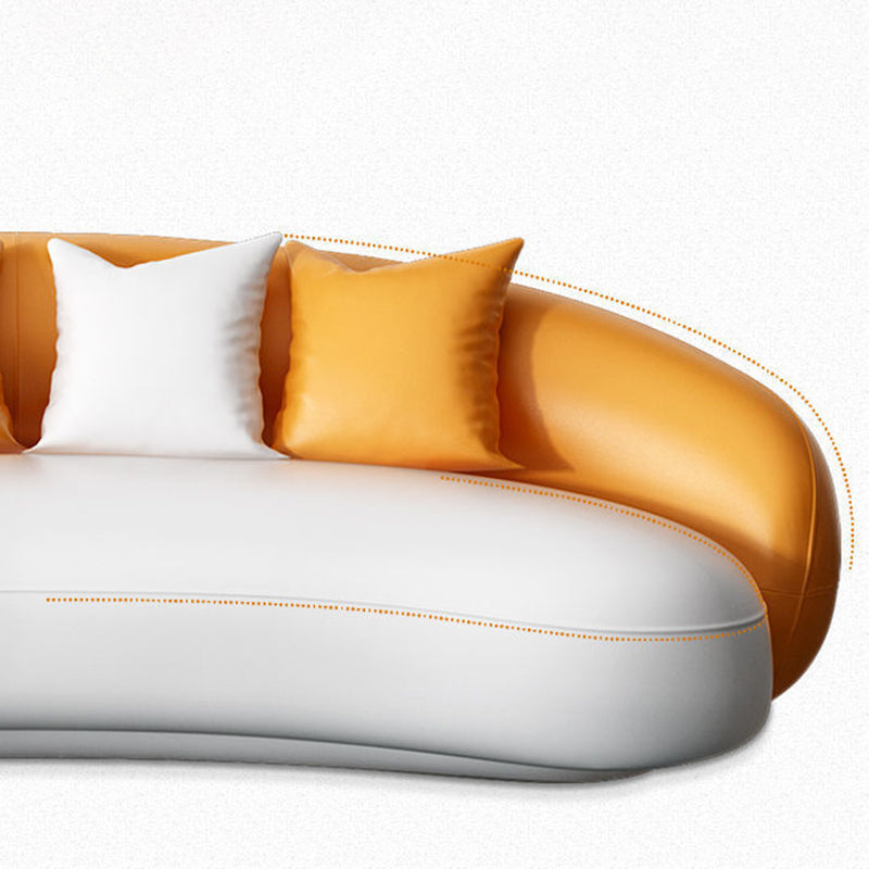 Hedendaagse gebogen bank voor een appartement met smokingarm bank 35.43 "breed