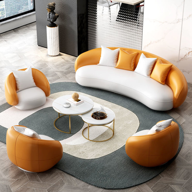 Hedendaagse gebogen bank voor een appartement met smokingarm bank 35.43 "breed