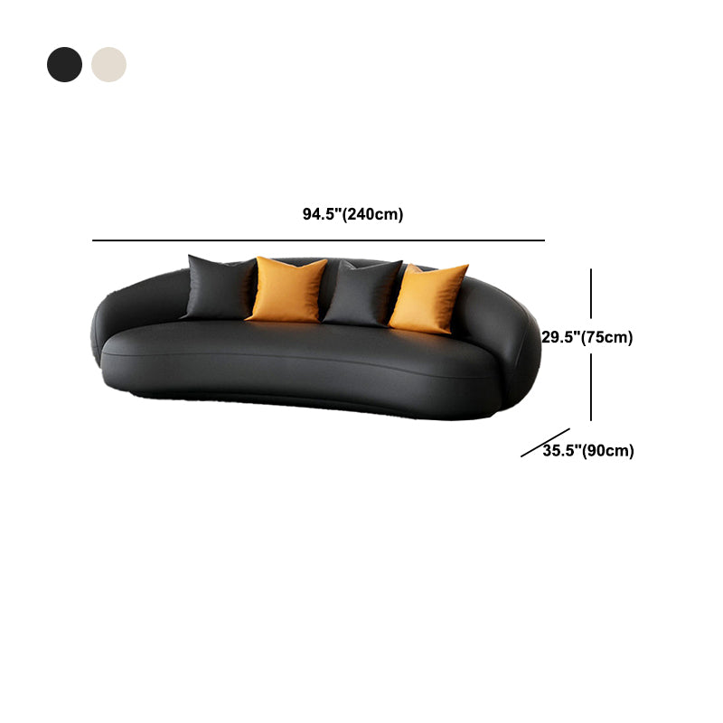 Hedendaagse gebogen bank voor een appartement met smokingarm bank 35.43 "breed