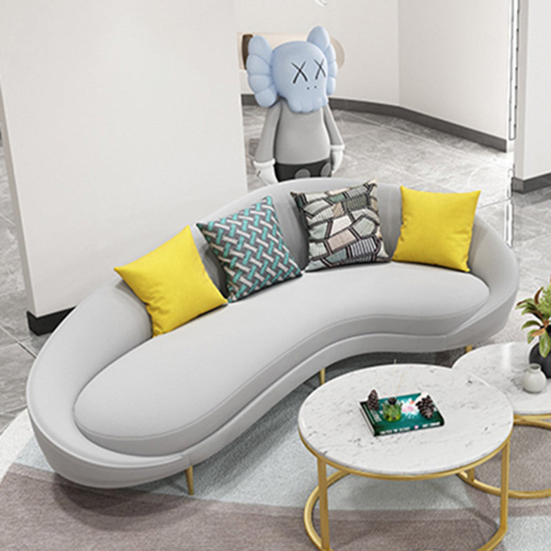Divano curvo contemporaneo con braccio inclinato per divano dell'appartamento