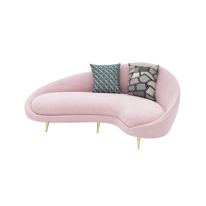 Divano curvo contemporaneo con braccio inclinato per divano dell'appartamento