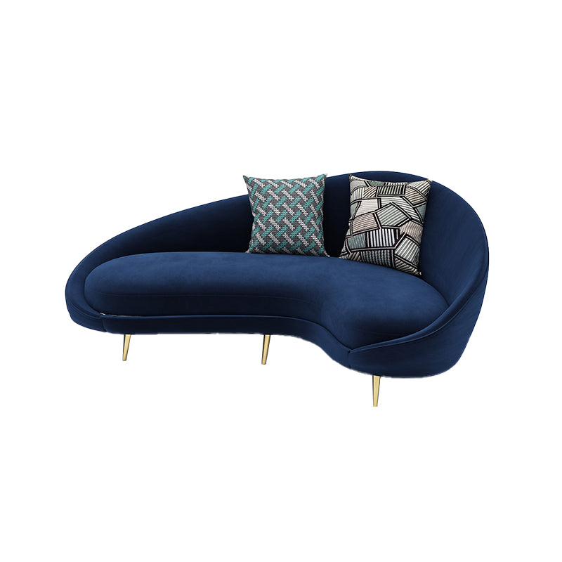 Divano curvo contemporaneo con braccio inclinato per divano dell'appartamento