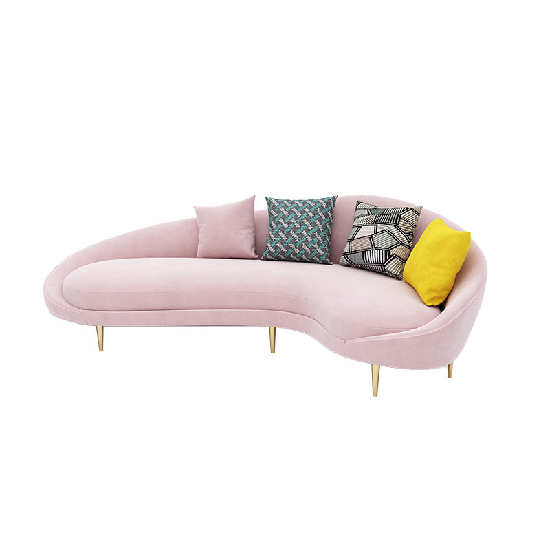 Divano curvo contemporaneo con braccio inclinato per divano dell'appartamento