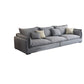 Nordic Loose Back Linen Sofa & Chaise Square Arm Cushions Sofa