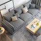 Nordic Loose Back Linen Sofa & Chaise Square Arm Cushions Sofa