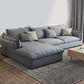 Nordic Loose Back Linen Sofa & Chaise Square Arm Cushions Sofa