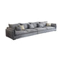 Nordic Loose Back Linen Sofa & Chaise Square Arm Cushions Sofa