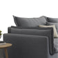 Nordic Loose Back Linen Sofa & Chaise Square Arm Cushions Sofa