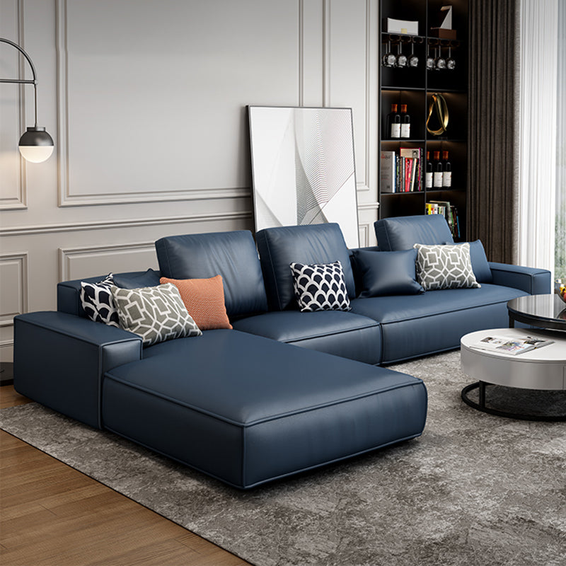 Moderne faux leer losse achterbank met chaise square arm bank - 70.87 "d