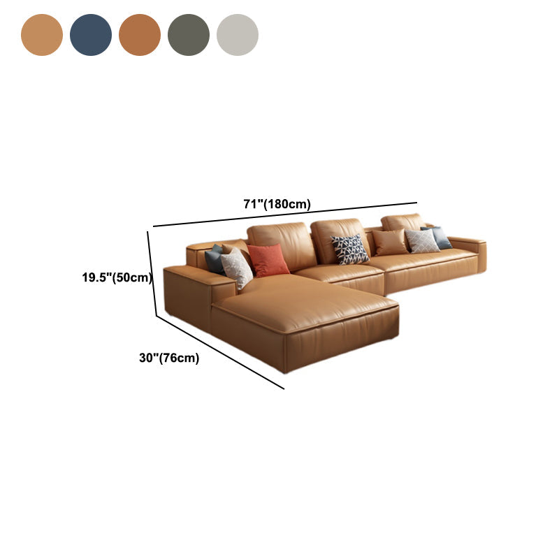 Moderne faux leer losse achterbank met chaise square arm bank - 70.87 "d