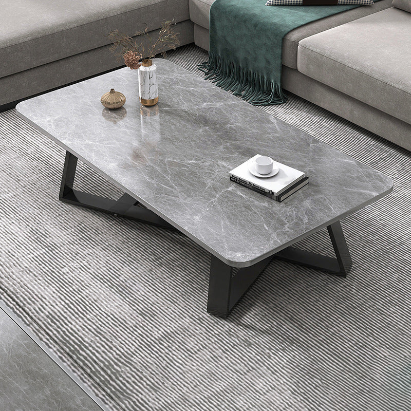 Couchtisch mit gekreuzten Beinen, moderner Couchtisch aus Holz für das Wohnzimmer