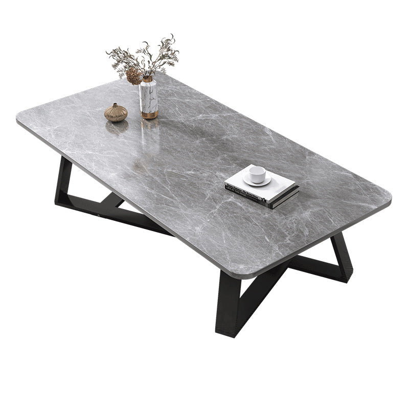 Couchtisch mit gekreuzten Beinen, moderner Couchtisch aus Holz für das Wohnzimmer