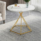Frame 1 Coffee Table Solid Wood Coffee Table for Living Room 19.7"L x 19.7"W x 19.7"H Gold White Clearhalo 'Coffee & Accent Tables' 'Coffee Tables' 'coffee_tables' 'furn' 'furn_coffee_tables' 'Furniture' 'Living Room Furniture' 5663716