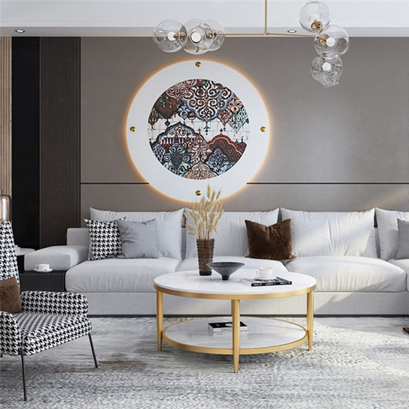 4 gambe tavolino ardesia tavolino rotondo per soggiorno