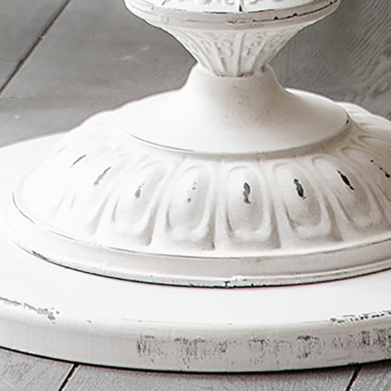Mesa de cóctel envejecida de estilo francés, mesa de centro con pedestal de madera para el hogar