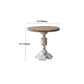 Mesa de cóctel envejecida de estilo francés, mesa de centro con pedestal de madera para el hogar