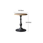 Mesa de cóctel envejecida de estilo francés, mesa de centro con pedestal de madera para el hogar