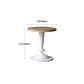 Mesa de cóctel envejecida de estilo francés, mesa de centro con pedestal de madera para el hogar