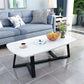 Mesa de centro rectangular con patas cruzadas para sala de estar