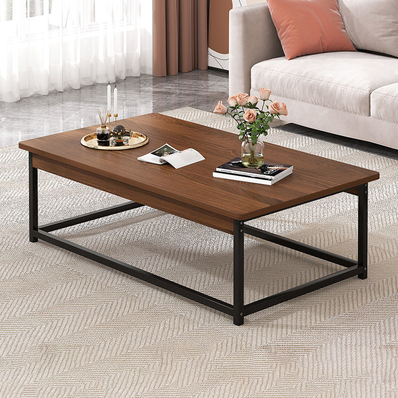 Solid Wood Coffee Table Rectangle Coffee Table for Living Room