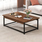 Solid Wood Coffee Table Rectangle Coffee Table for Living Room