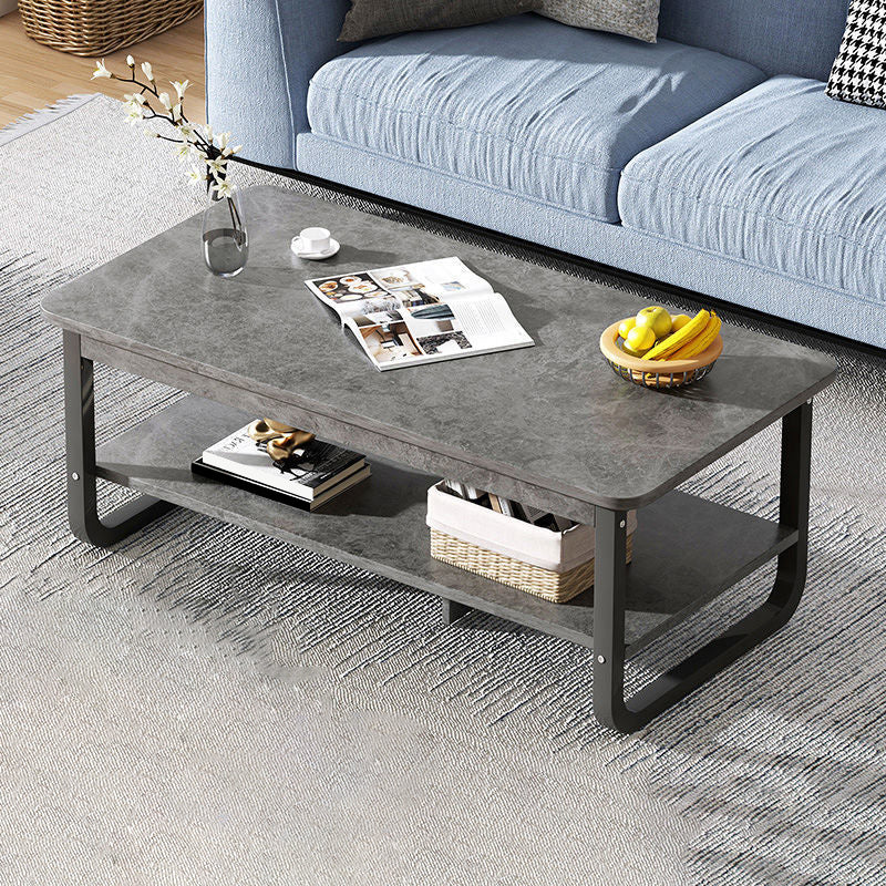 Solid Wood Coffee Table Rectangle Coffee Table for Living Room