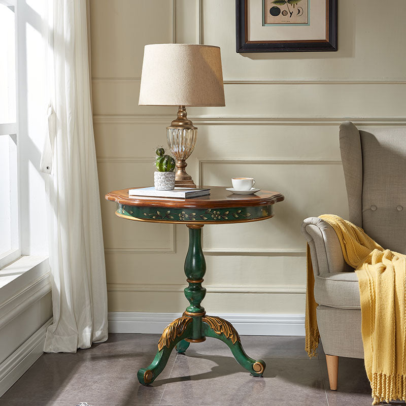 Mesa de cóctel envejecida de estilo francés, mesa de centro de madera para el hogar