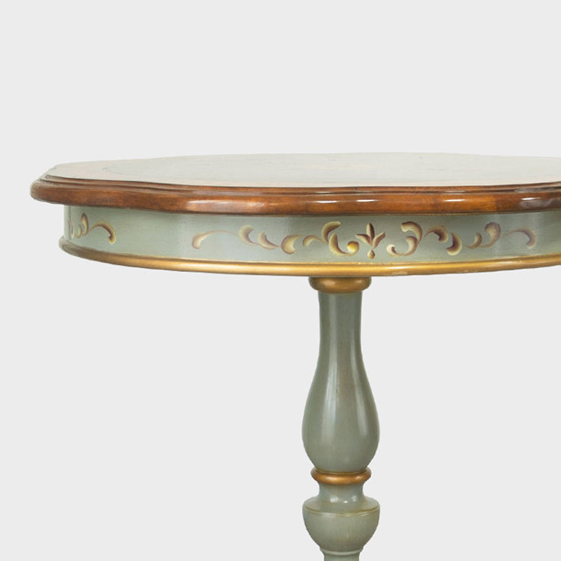 Mesa de cóctel envejecida de estilo francés, mesa de centro de madera para el hogar