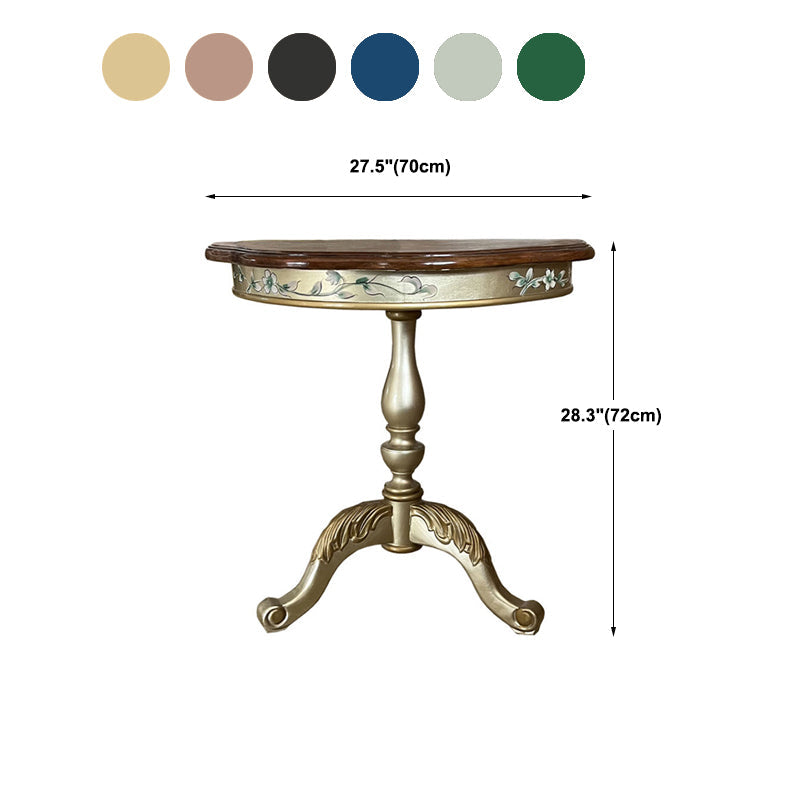 Mesa de cóctel envejecida de estilo francés, mesa de centro de madera para el hogar