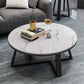Runder Couchtisch aus Schiefer. Minimalistischer runder Couchtisch für das Wohnzimmer