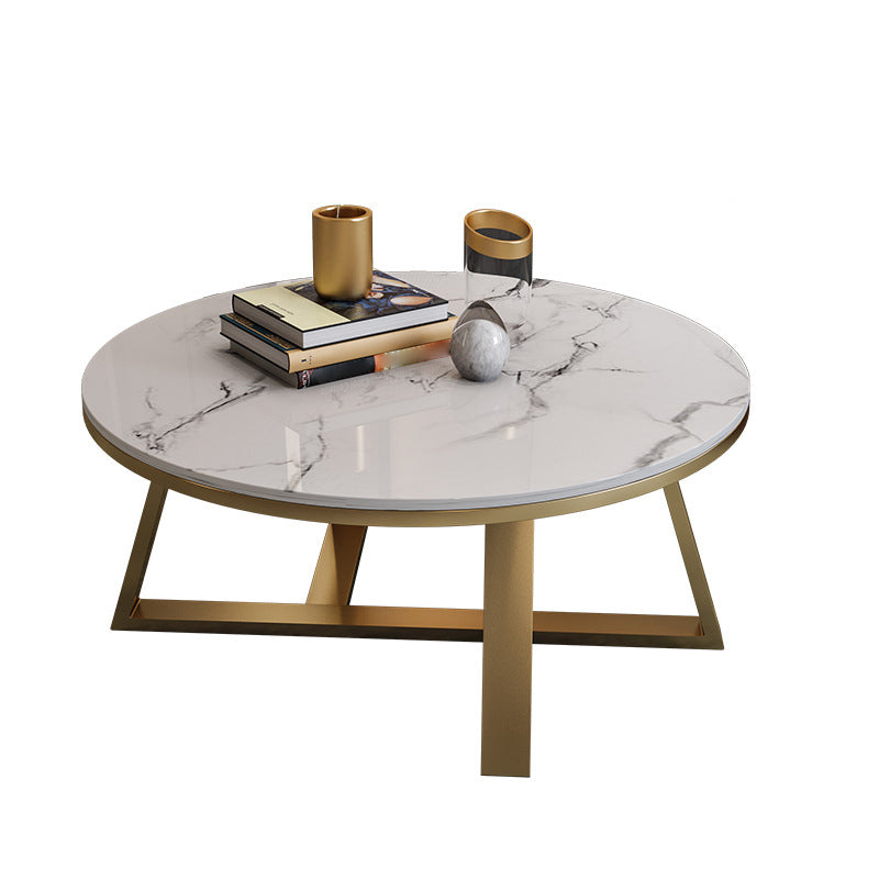Runder Couchtisch aus Schiefer. Minimalistischer runder Couchtisch für das Wohnzimmer