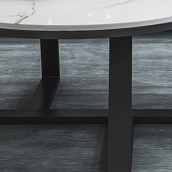Runder Couchtisch aus Schiefer. Minimalistischer runder Couchtisch für das Wohnzimmer